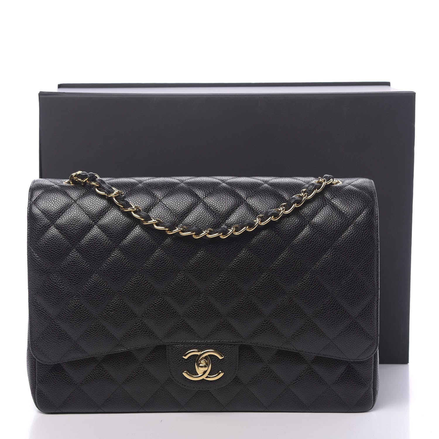 Chanel Caviar Quilted Maxi Double Flap Black 12 of 12