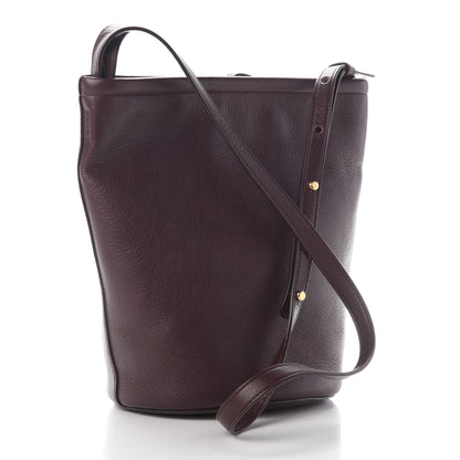 Mansur Gavriel Pebbled Calfskin Zip Bucket Bag Eggplant 2 of 8