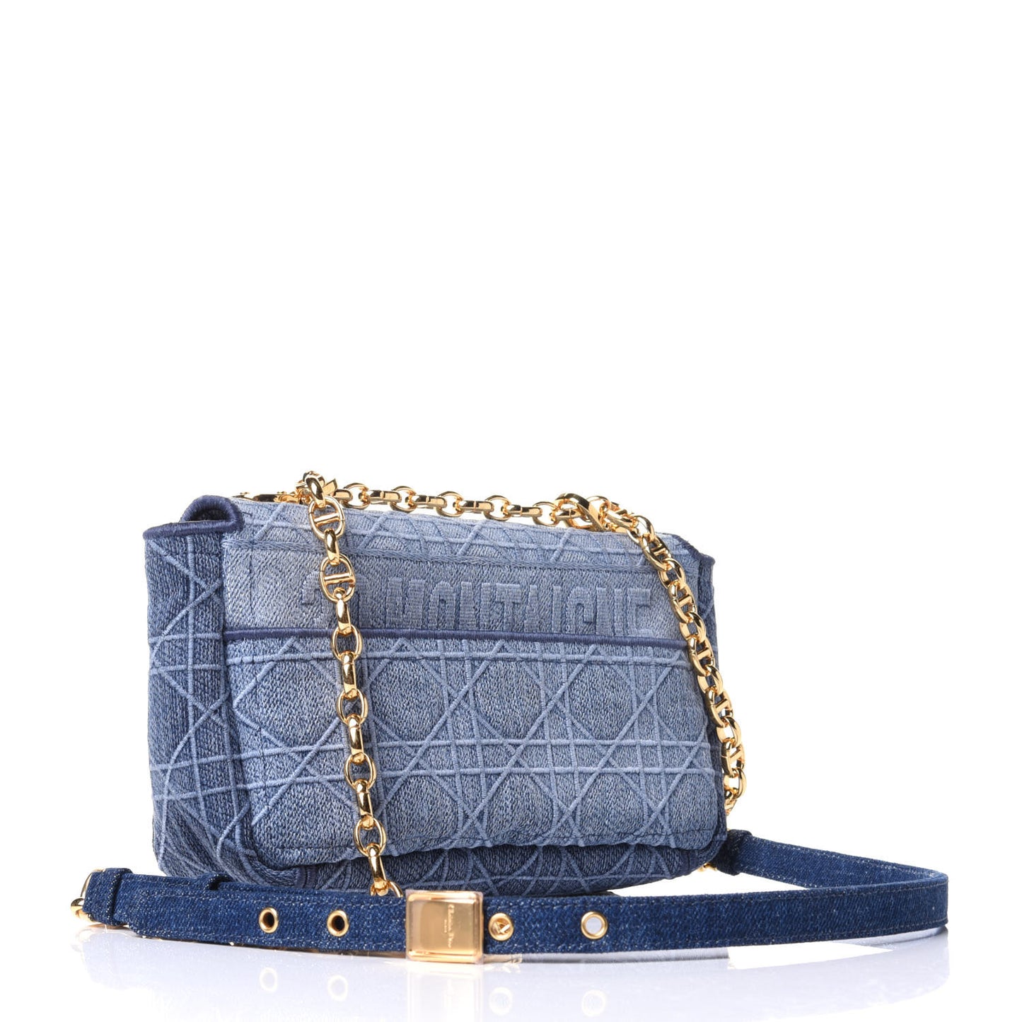 Denim Cannage Small Caro Bag Blue