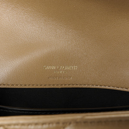 Saint Laurent Lambskin Chevron Quilted Mini Loulou Natural Tan 7 of 11