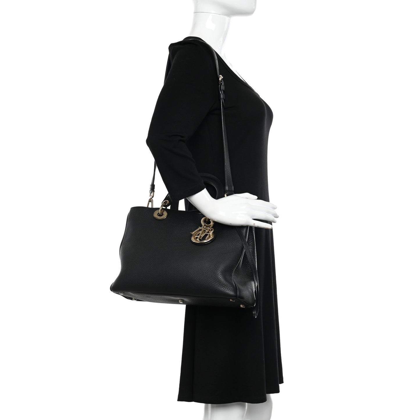 Bullcalf Medium Diorissimo Tote Black
