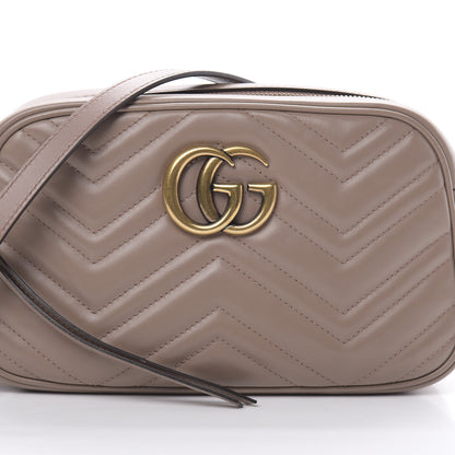 Gucci Calfskin Matelasse Small GG Marmont Chain Shoulder Bag Porcelain Rose 8 of 12