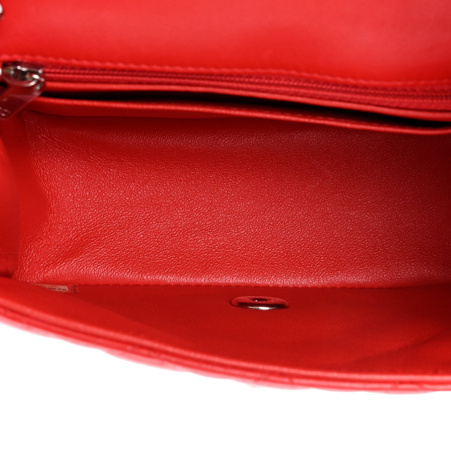Lambskin Quilted Mini Square Flap Red