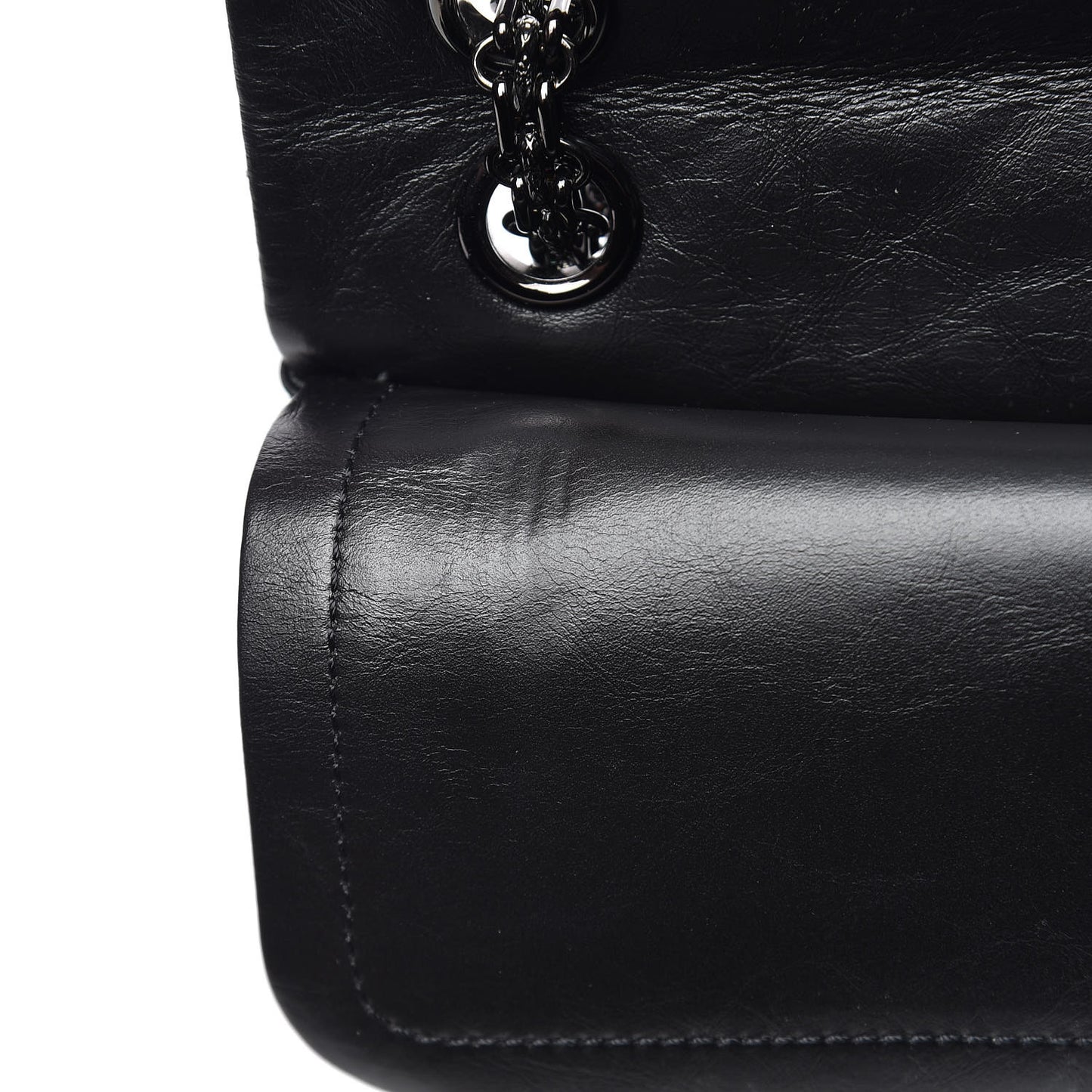 Aged Calfskin Quilted 2.55 Reissue 225 Flap So Black