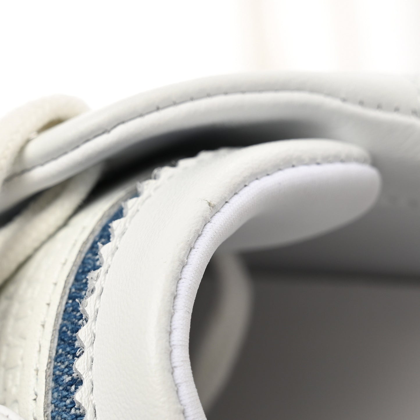 Denim Suede Goatskin Bouncing Sneakers 37 Bleu Clair White