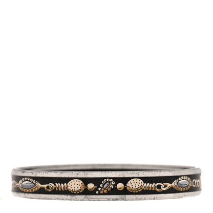Hermes Enamel Printed Narrow Bracelet 65 Black 3 of 4