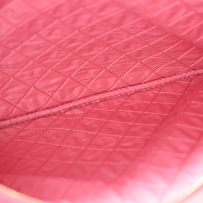 Chanel Lambskin Quilted Charms Large Cosmetic Case  Dark Pink 5 of 11