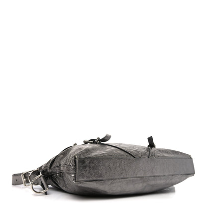 Givenchy Metallic Calfskin Medium Voyou Bag Silver 4 of 10