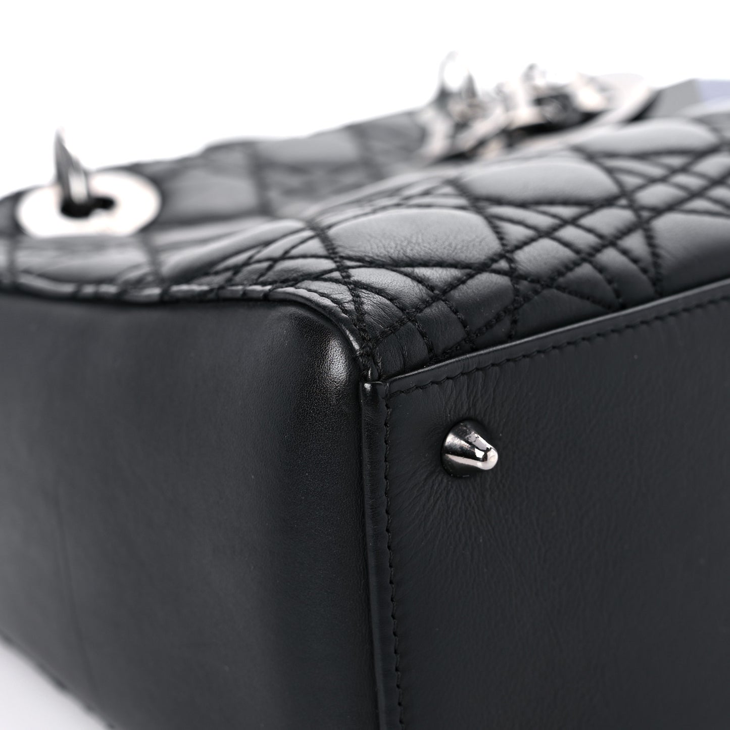 Calfskin Cannage Medium Anselm Reyle Lady Dior Black