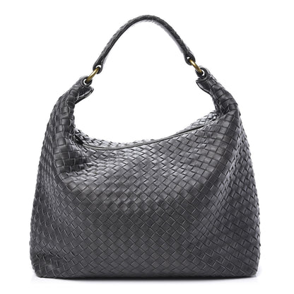 Bottega Veneta Nappa Intrecciato Pyramid Hobo Ferro Gray 1 of 9
