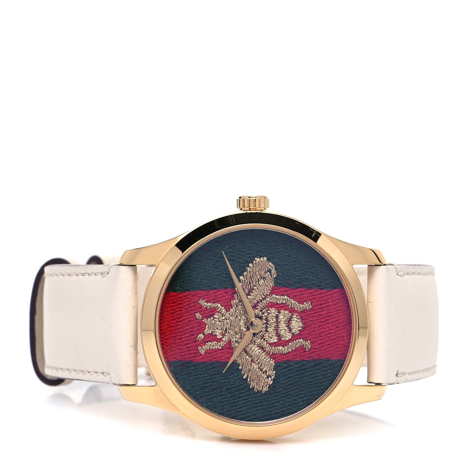 Gucci Stainless Steel Calfskin 38mm Le Marché Des Merveilles Bee Quartz Watch 2 of 5