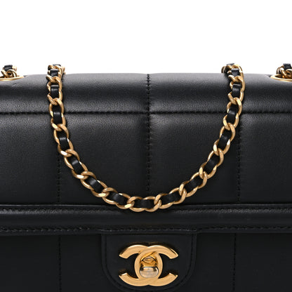 Chanel Lambskin Calfskin Mini Chocolate Bar Flap Bag Black 8 of 10
