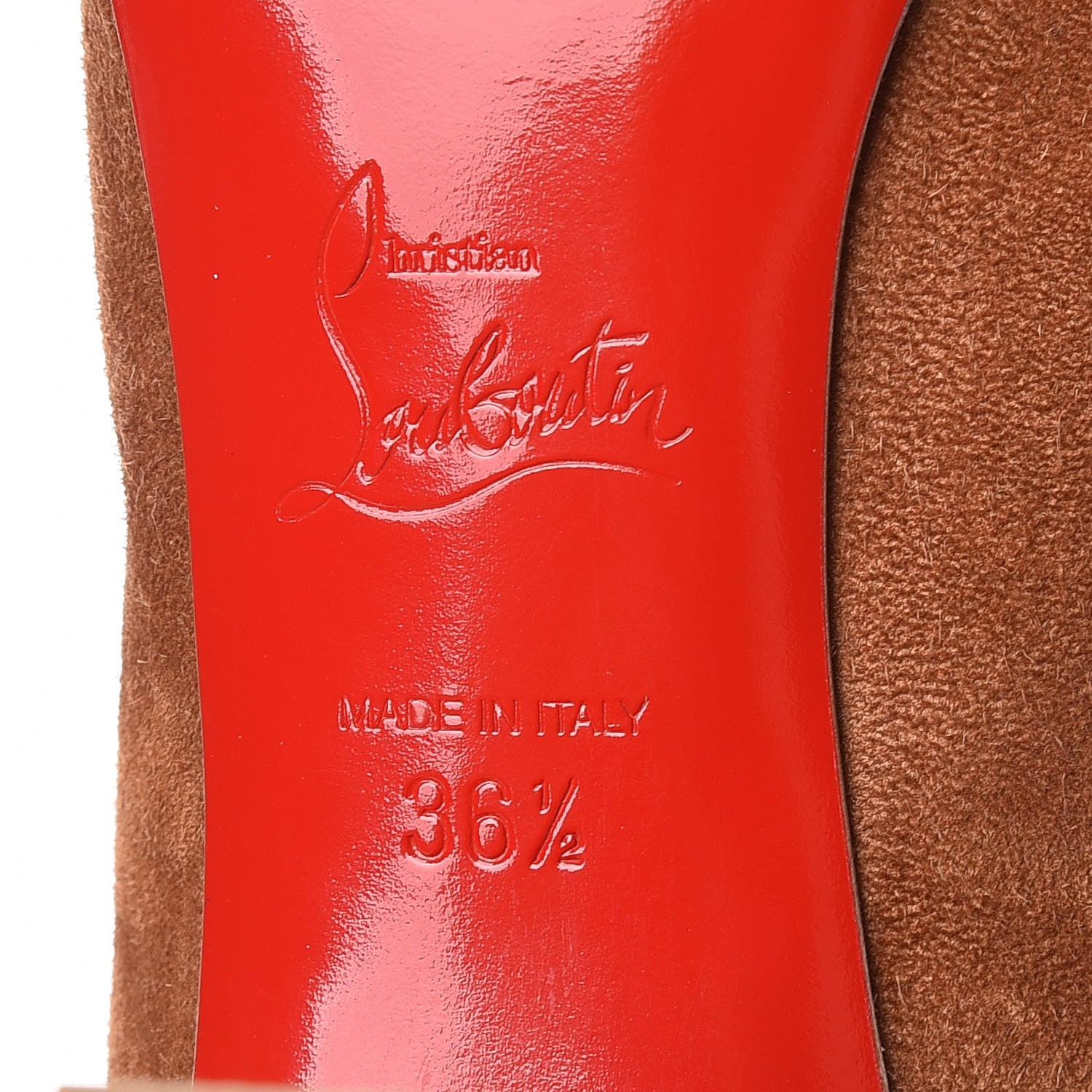 Christian Louboutin Veau Velours Majung 85 Boots 36.5 Ecureuil 6 of 8