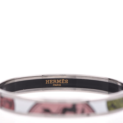 Hermes Enamel Printed Narrow Ex Libris Bracelet 65 5 of 5