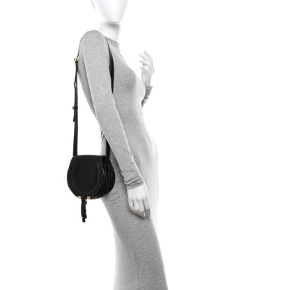 Chloe Calfskin Mini Marcie Round Crossbody Bag Black 2 of 10