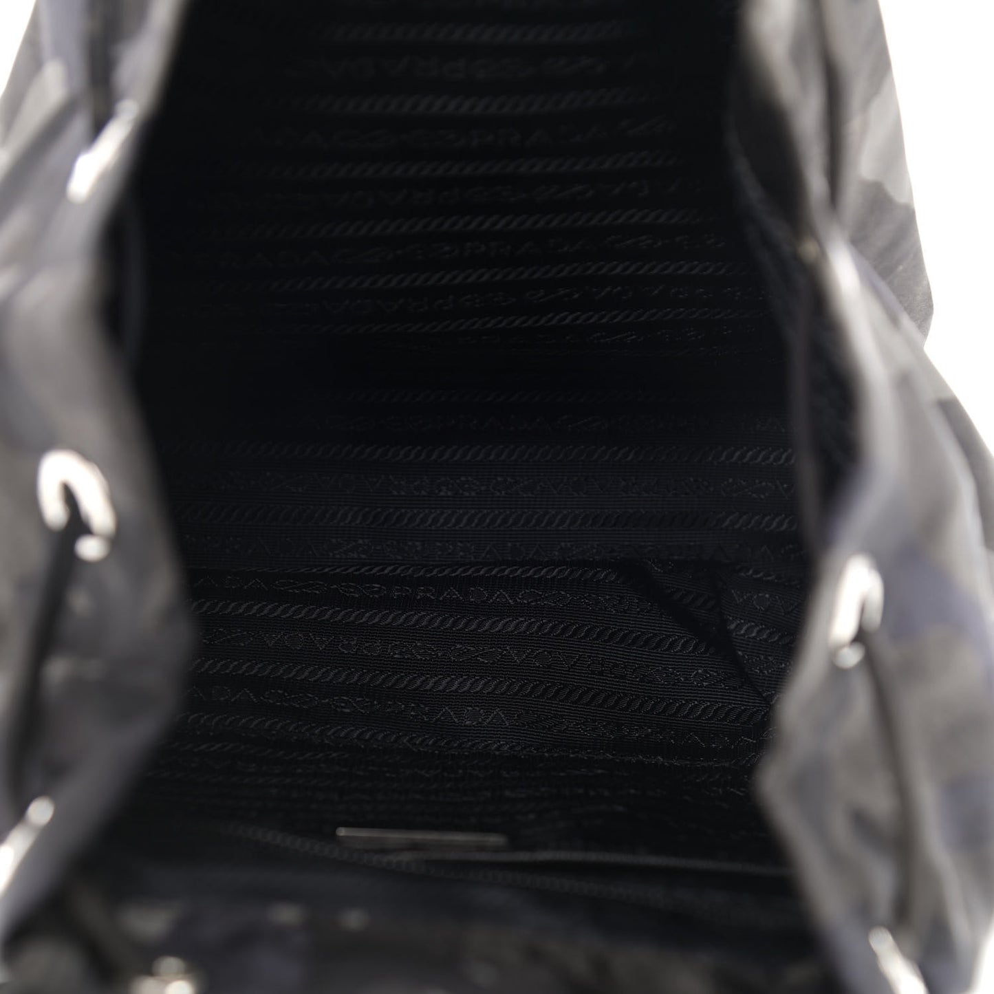 Tessuto Nylon Camouflage Print Backpack Fumo