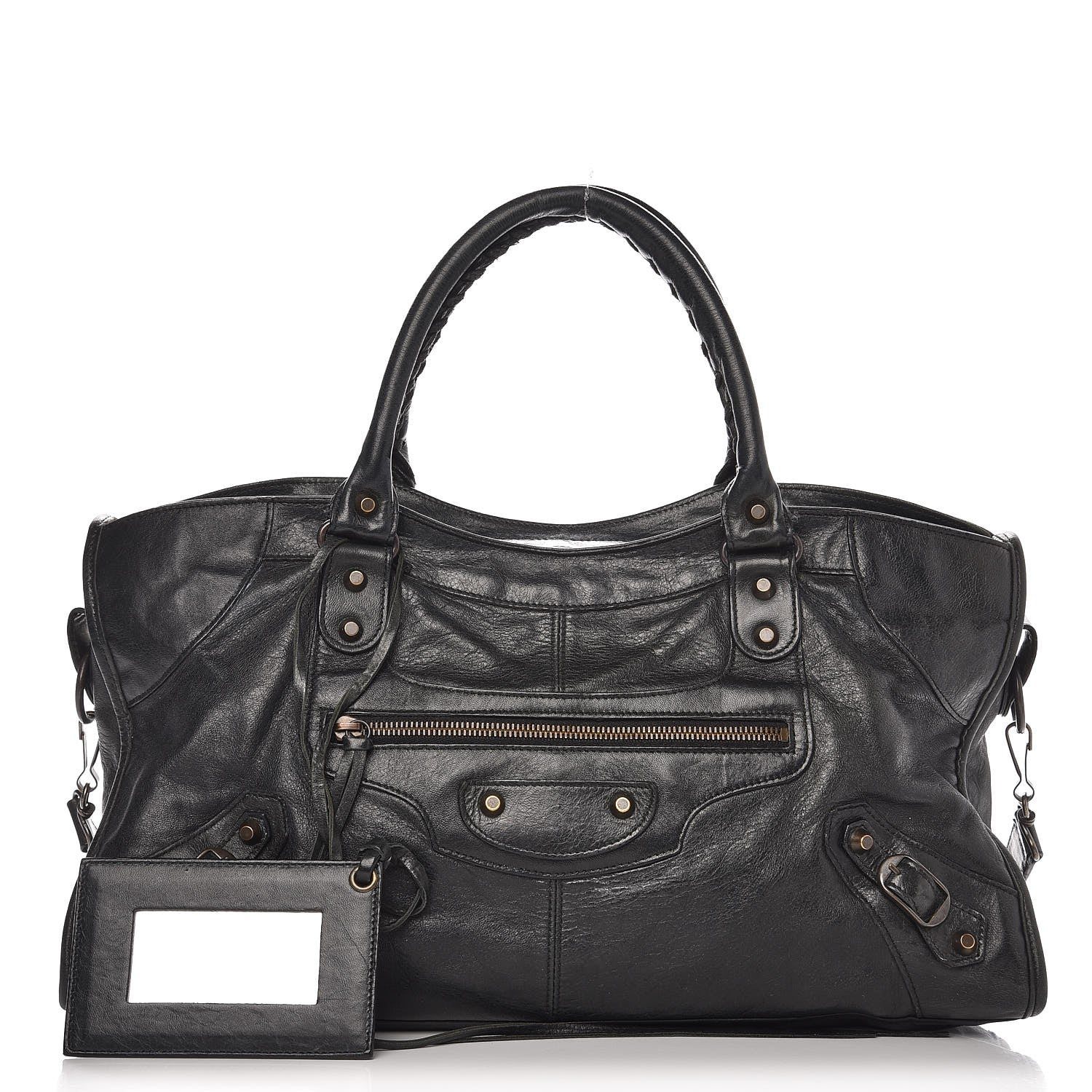 Balenciaga Agneau Classic Hardware Part Time Anthracite 1 of 9