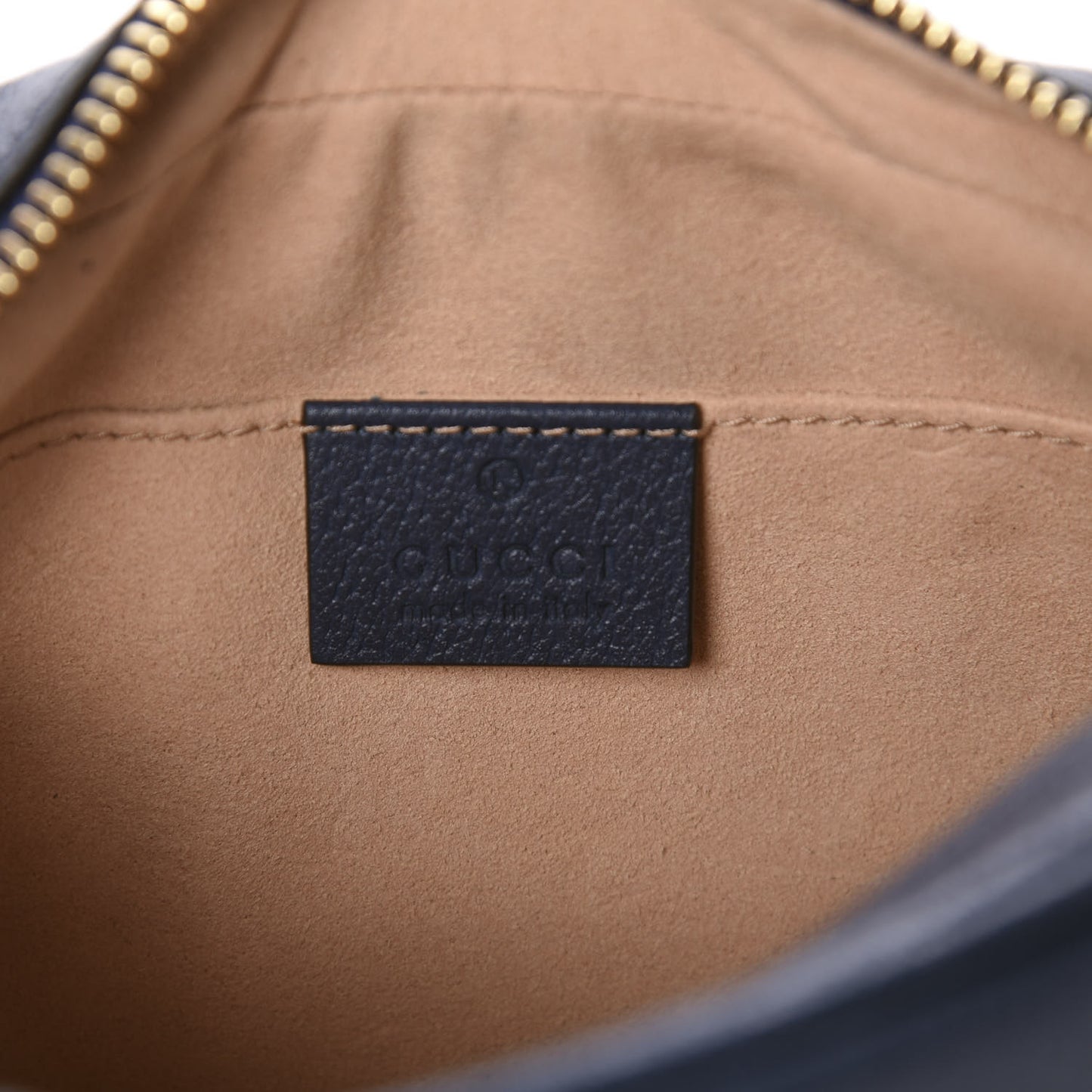 Textured Calfskin Web Mini Ophidia Shoulder Bag Blue Agata