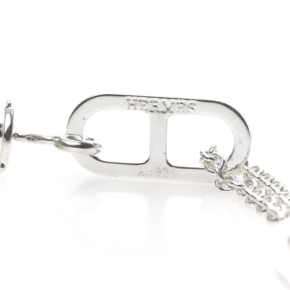Hermes Sterling Silver Azur Drop Earrings 5 of 5