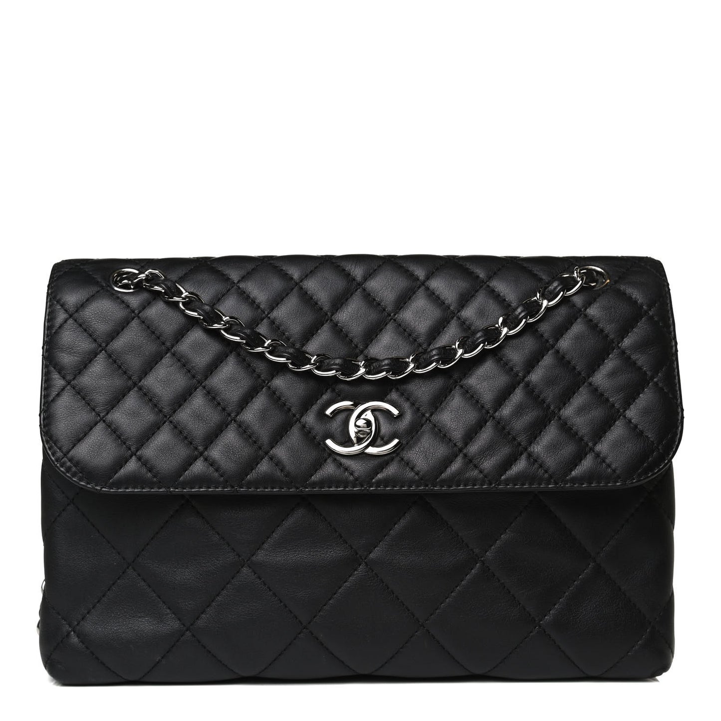 Calfskin Quilted In The Business Flap Bag Black