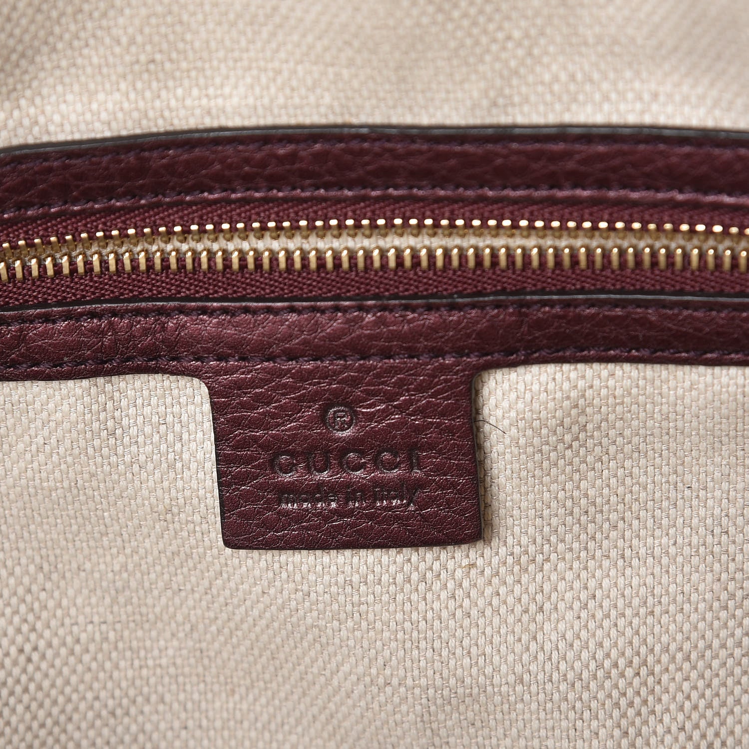 Gucci Metallic Cellarius Calfskin Medium Soho Bowler Classic Burgundy 8 of 10