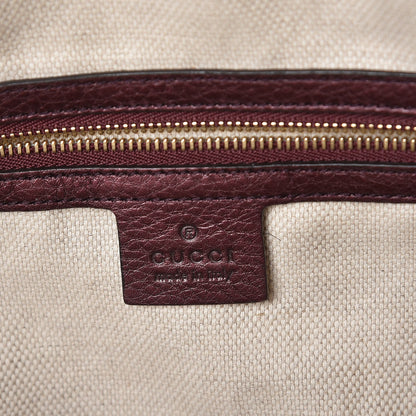 Gucci Metallic Cellarius Calfskin Medium Soho Bowler Classic Burgundy 8 of 10