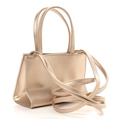 Telfar Metallic Vegan Leather Small Shopping Bag Gold 3 of 11