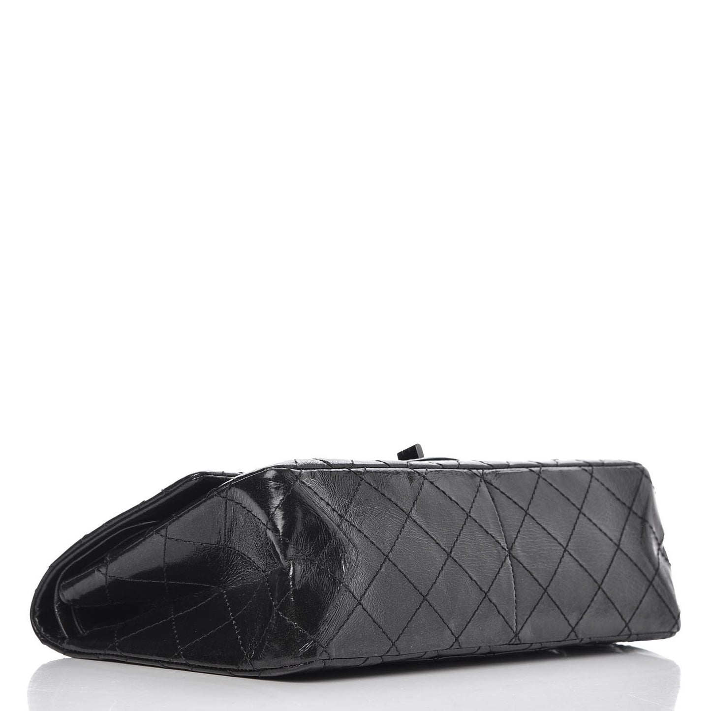 Glazed Calfskin Quilted 2.55 Reissue 226 Flap So Black