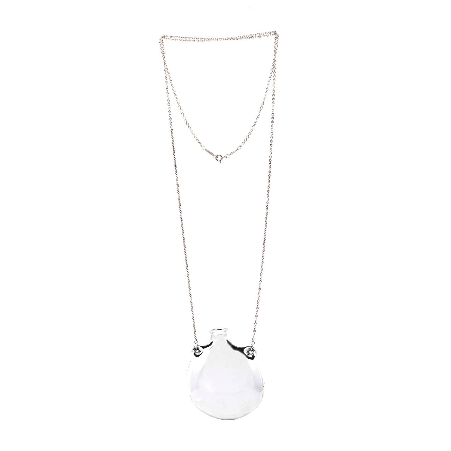 Tiffany Sterling Silver Elsa Peretti Bottle Pendant Necklace 2 of 5