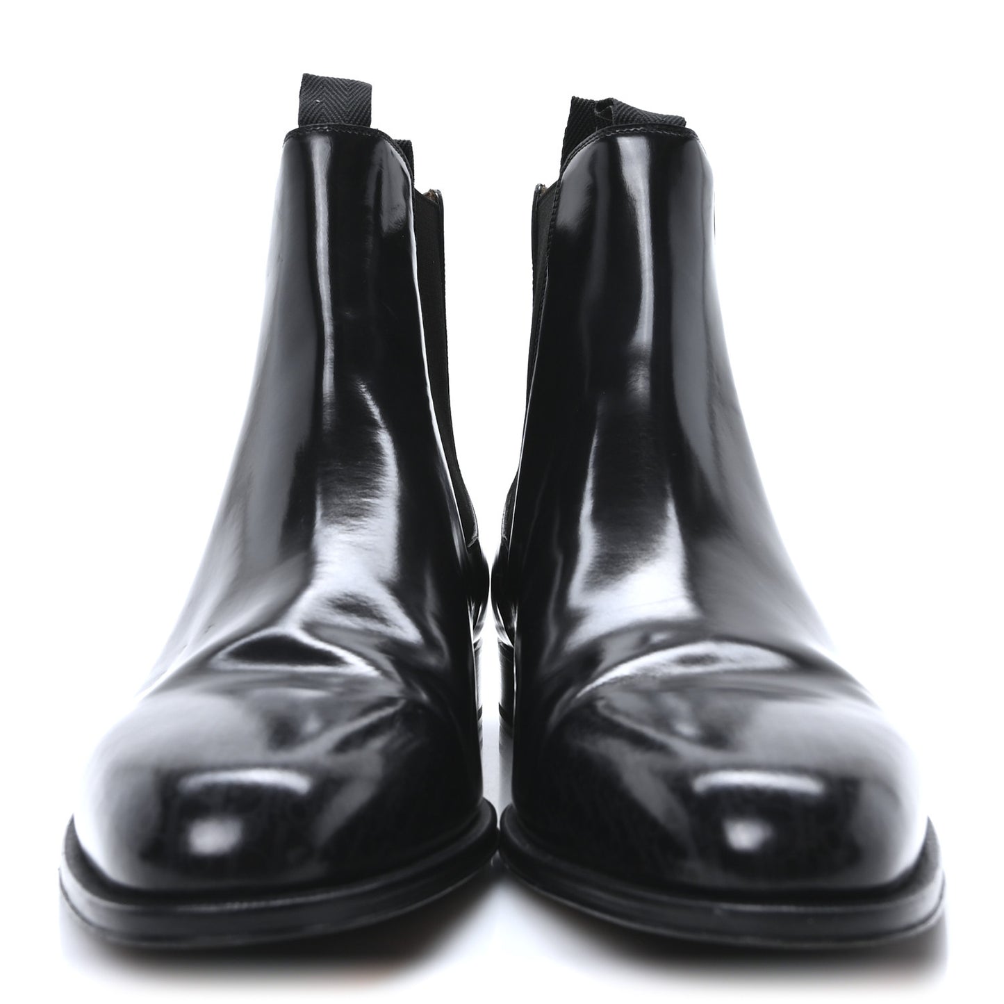Calfskin Oblique Mens Timeless Chelsea Boots 44 Black