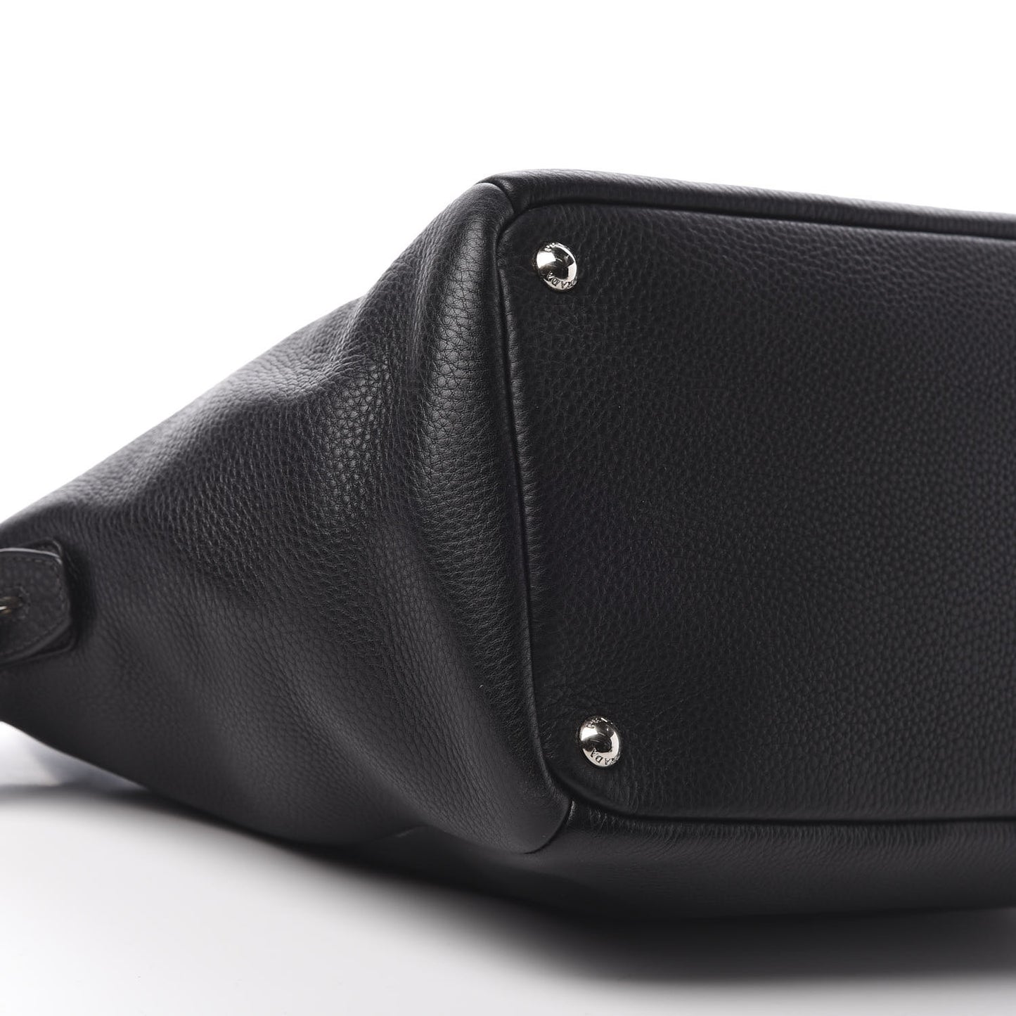 Vitello Daino Double Handle Satchel Black