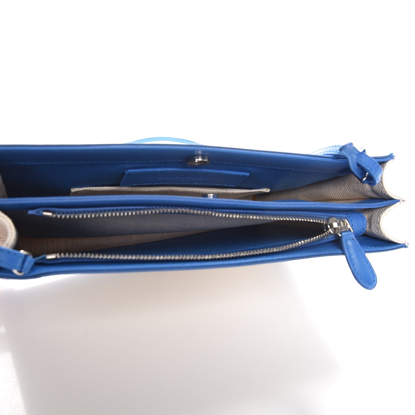 Cotton Canvas Pochette Crossbody Bag Bleu Pacifique