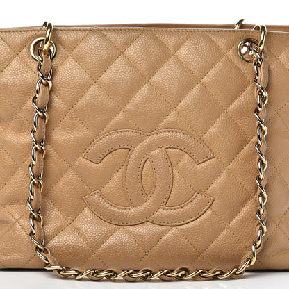 Chanel Caviar Quilted Petit Timeless Tote PTT Beige 17 of 17