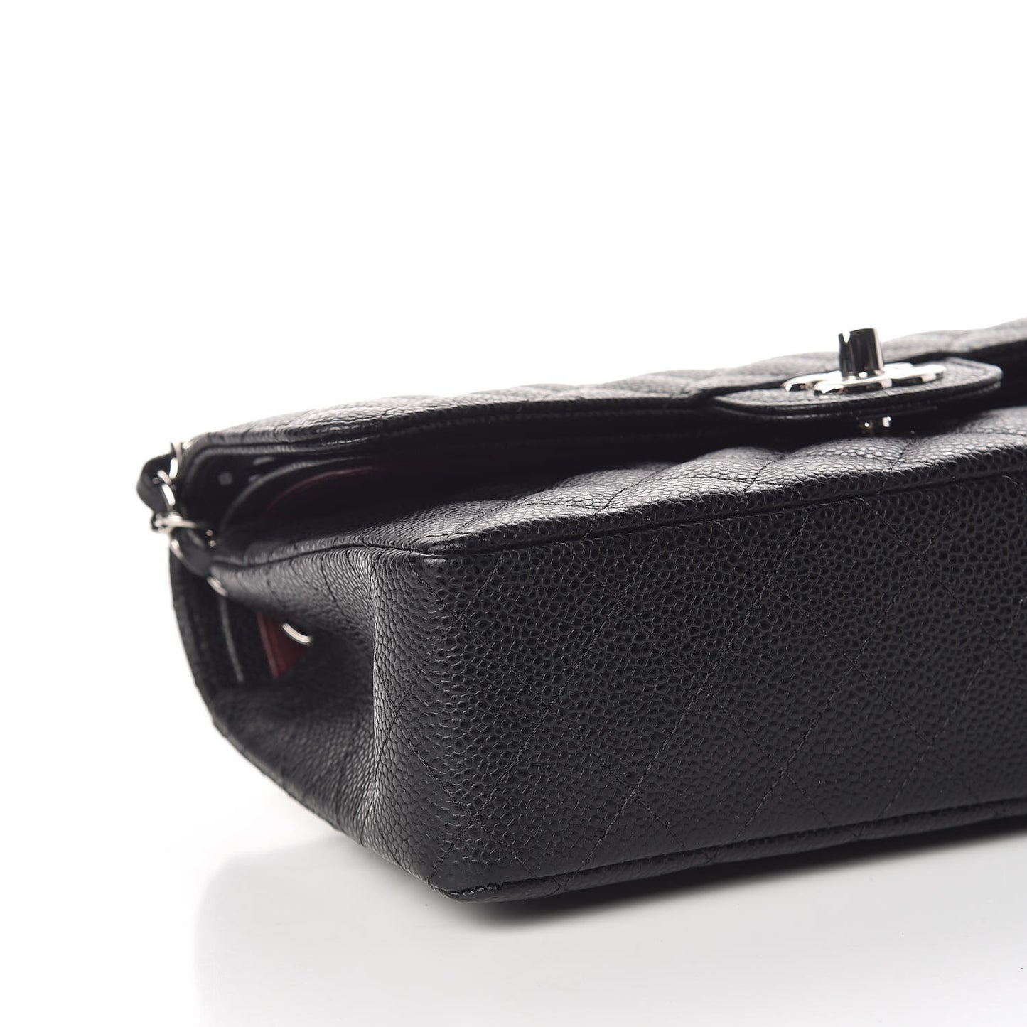 Caviar Quilted Small Double Flap Black
