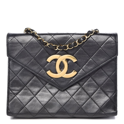 Chanel Lambskin Quilted Envelope Flap Black 1 of 11