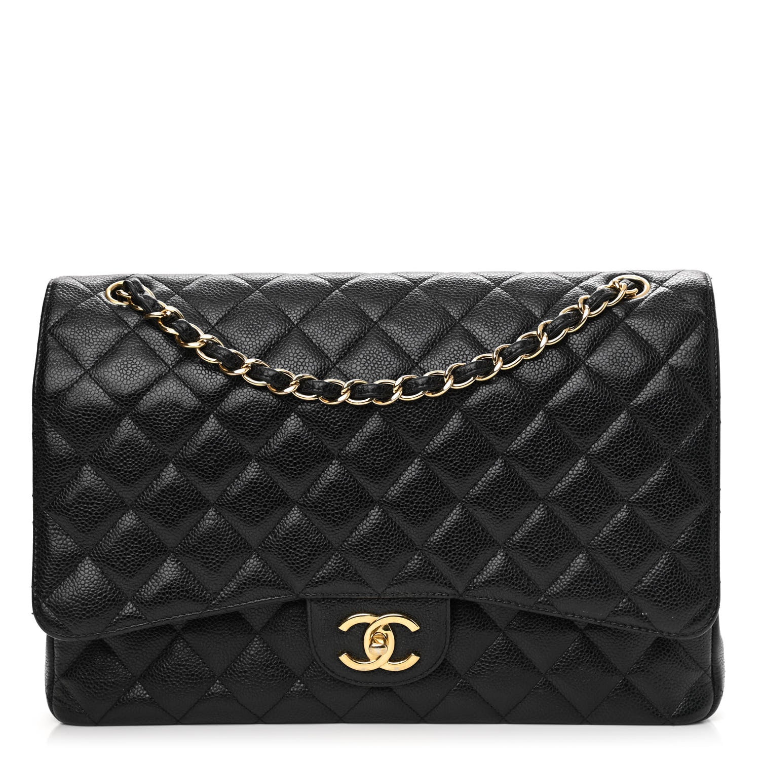 Chanel Caviar Quilted Maxi Double Flap Black 1 of 10