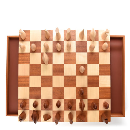 Hermes Sycamore Mahogany Wood Samarcande Chess Game 2 of 5