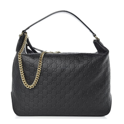 Gucci Guccissima Signature Large Linea A Hobo Black 1 of 9