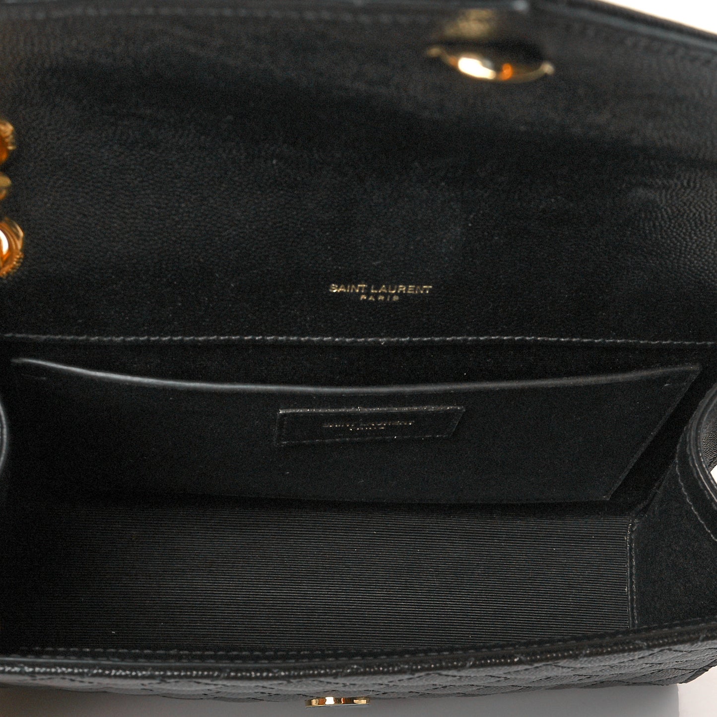Grain De Poudre Textured Mixed Matelasse Triquilt Medium Monogram Satchel Black