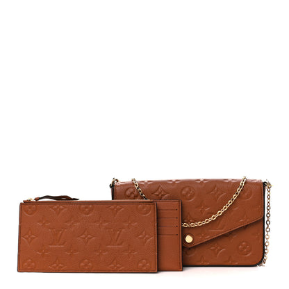 Louis Vuitton Empreinte Pochette Felicie Chain Wallet Cognac 3 of 15