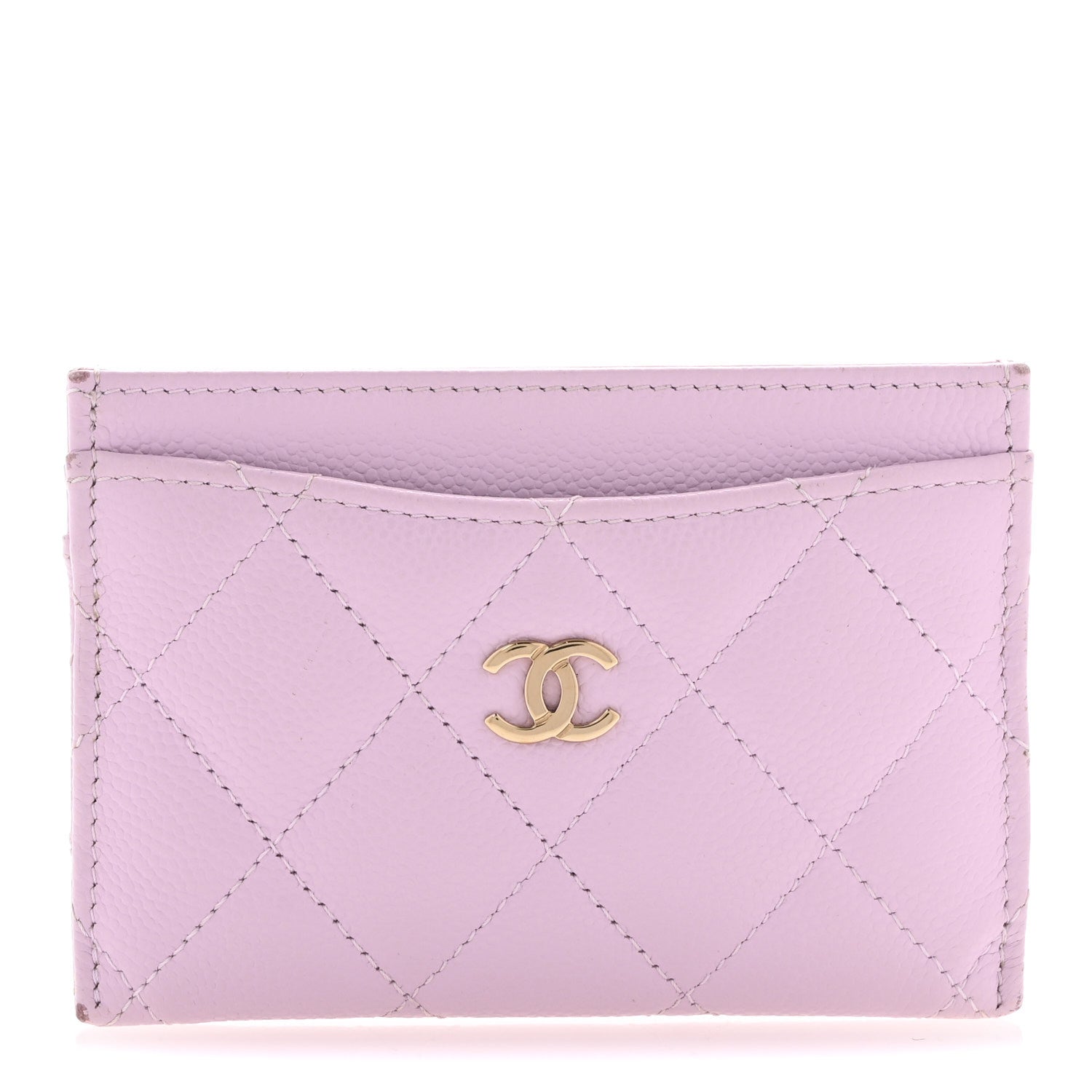 Chanel Caviar Quilted Card Holder Light Purple 1 of 14