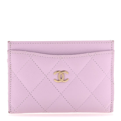 Chanel Caviar Quilted Card Holder Light Purple 1 of 14