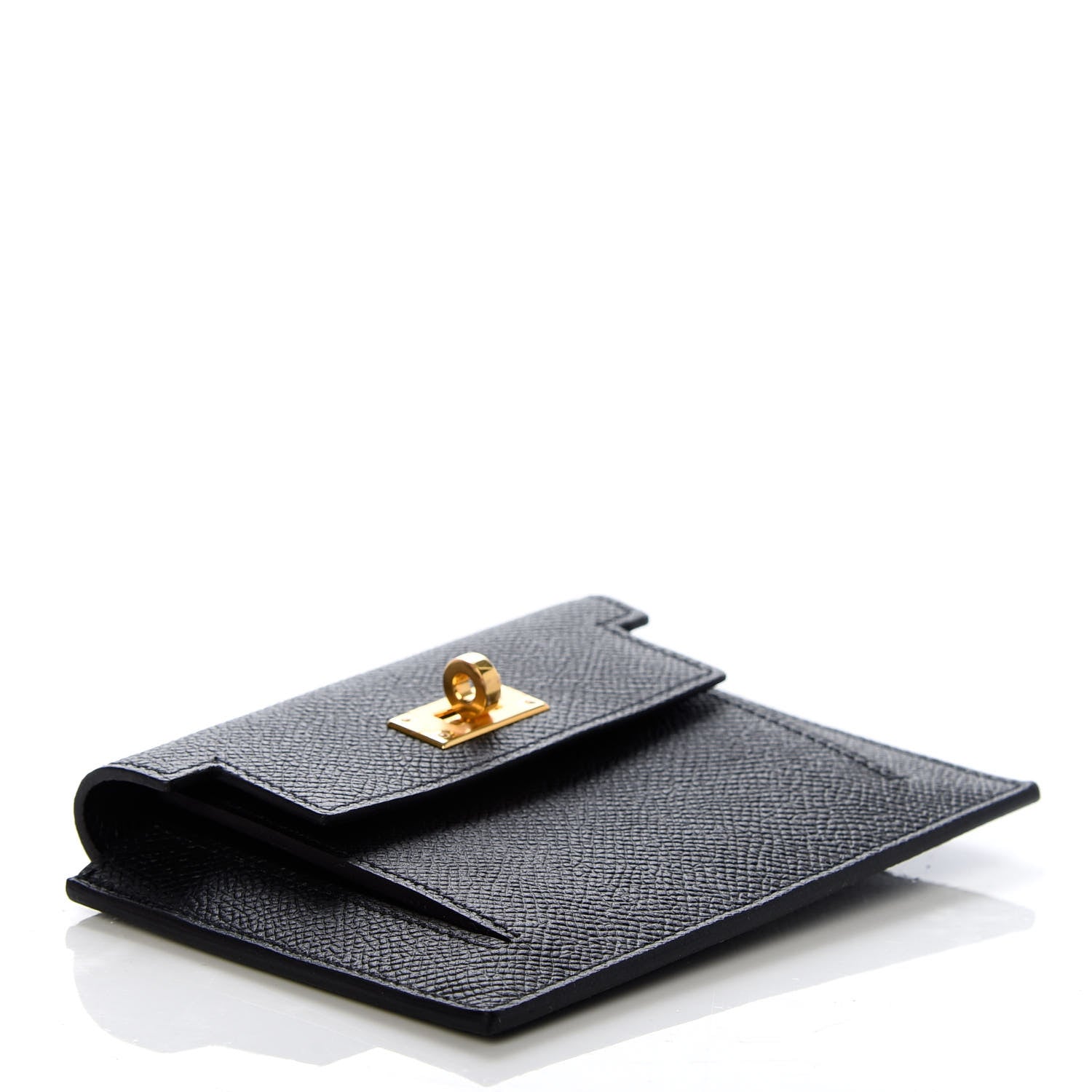 Hermes Epsom Kelly Pocket Compact Wallet Black 4 of 7