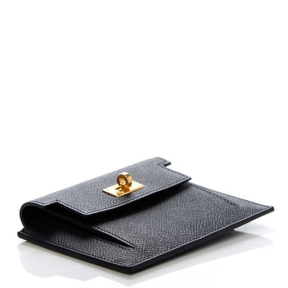 Hermes Epsom Kelly Pocket Compact Wallet Black 4 of 7
