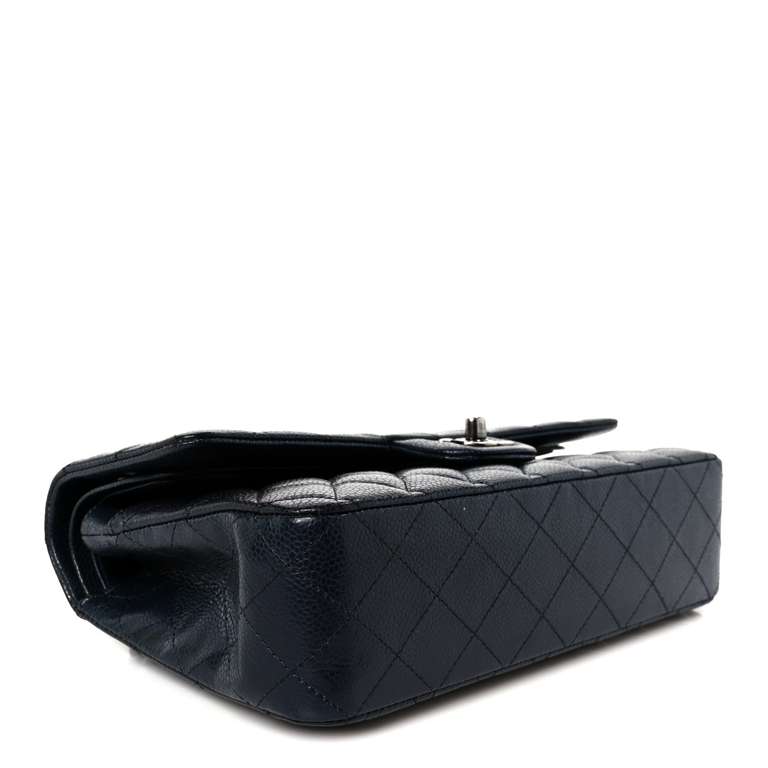 Chanel Caviar Quilted Medium Double Flap Navy 3 of 10
