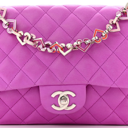 Chanel Lambskin Heart Valentine Medium Flap Fuchsia 8 of 10