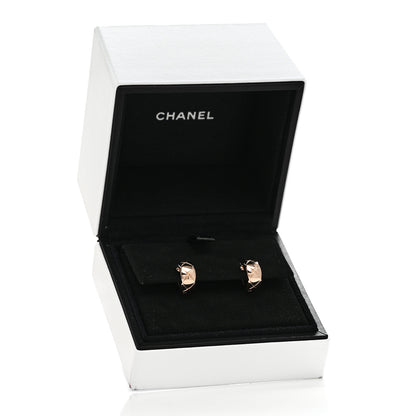 Chanel 18K Beige Gold Coco Crush Hoop Earrings 5 of 5