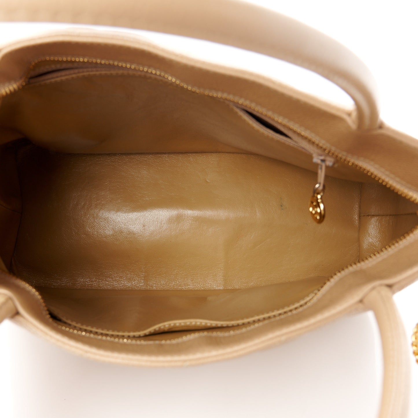 Caviar Quilted Medallion Tote Beige