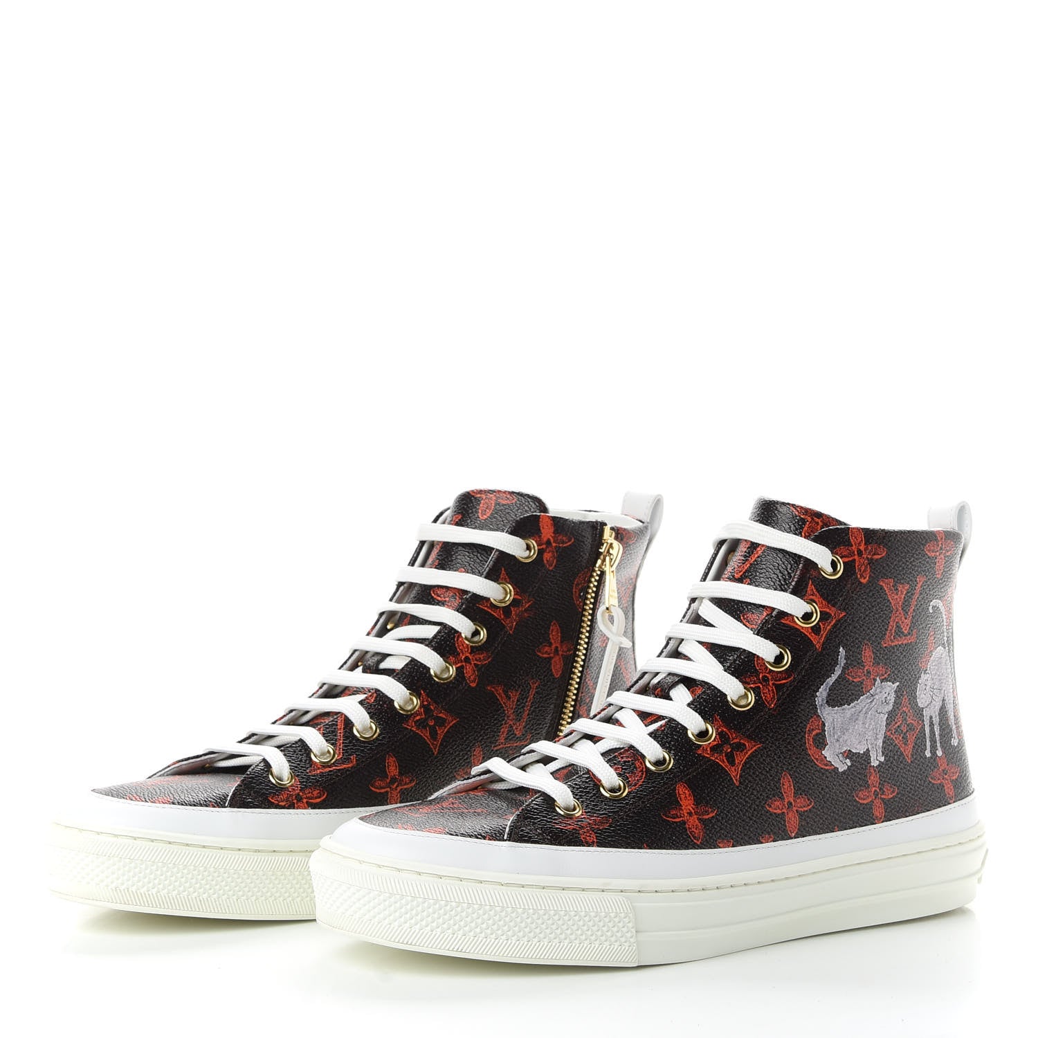 Louis Vuitton Catogram Stellar Sneaker Boots 38 Marron 3 of 11