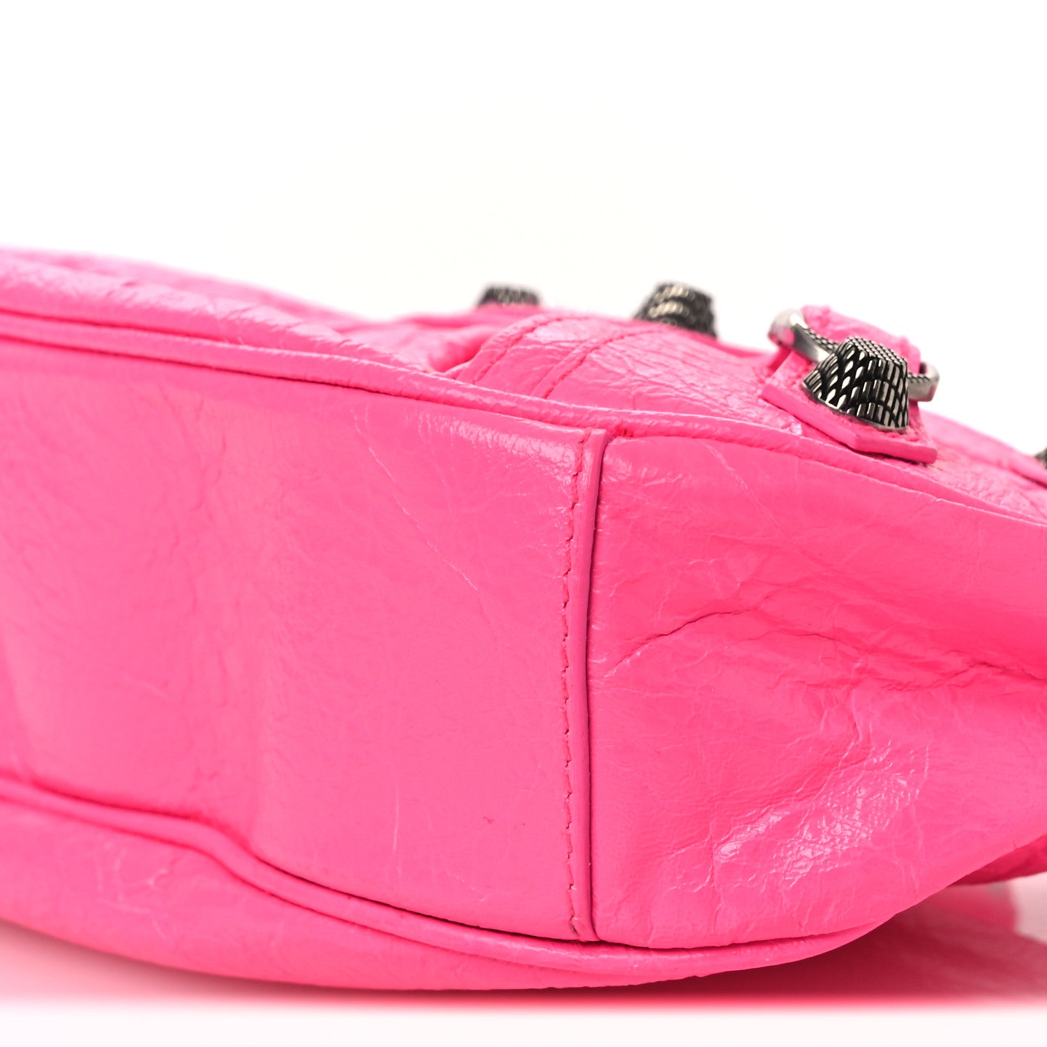 Balenciaga Agneau Arena Le Cagole Shoulder Bag XS Hot Pink 10 of 11